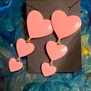 Pink Heart Earrings
